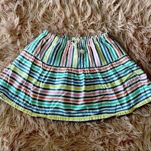 Cat & Jack Girls Skirt Striped Elastic Waist Sz XL